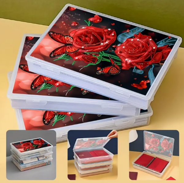Diamond Painting Aufbewahrungsbox Rosen